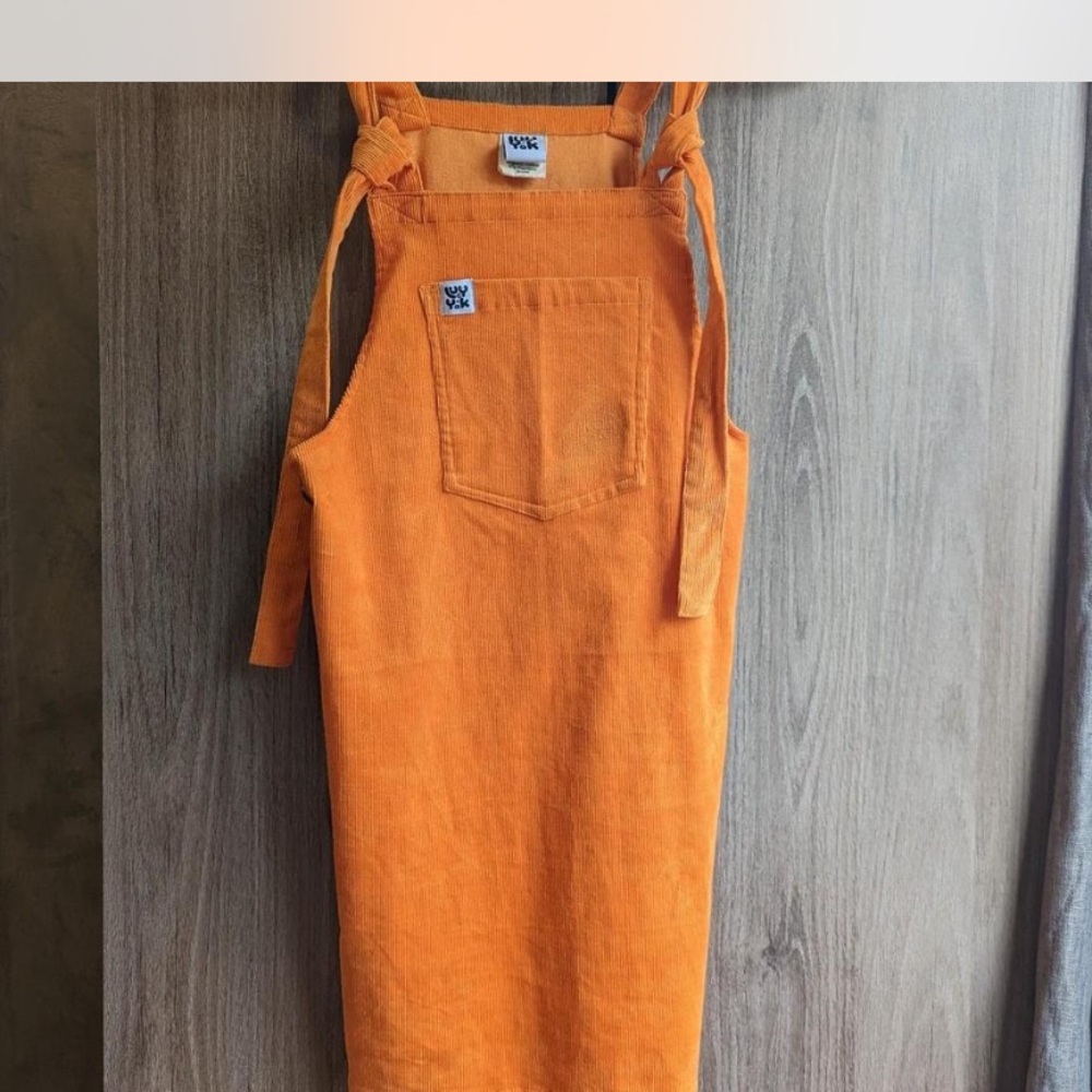 Lucy & Yak Orange Pinafore Dress